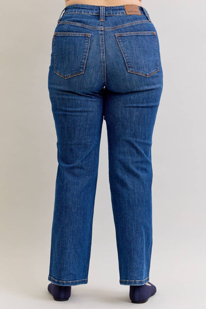 Judy Blue Tummy Control Straight Jeans - Curvy