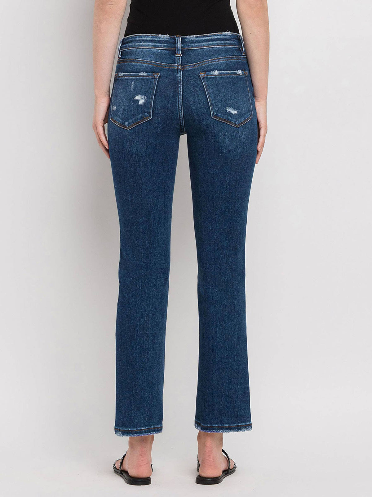Flying Monkey Mid Rise Ankle Slim Straights Jeans