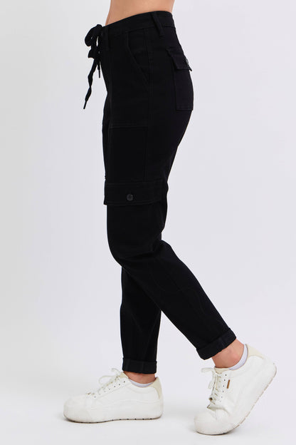 High Waisted Cargo Cuffed Jogger