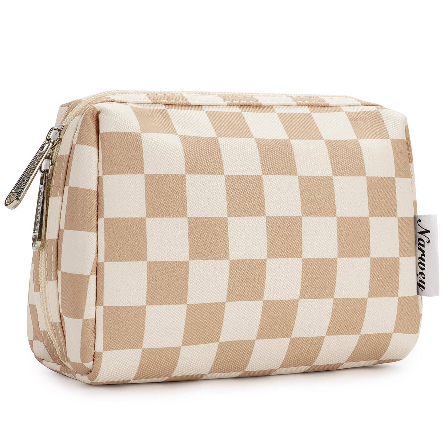 Checkered Makeup Bag Travel Cosmetic Bag Organizer Toiletry