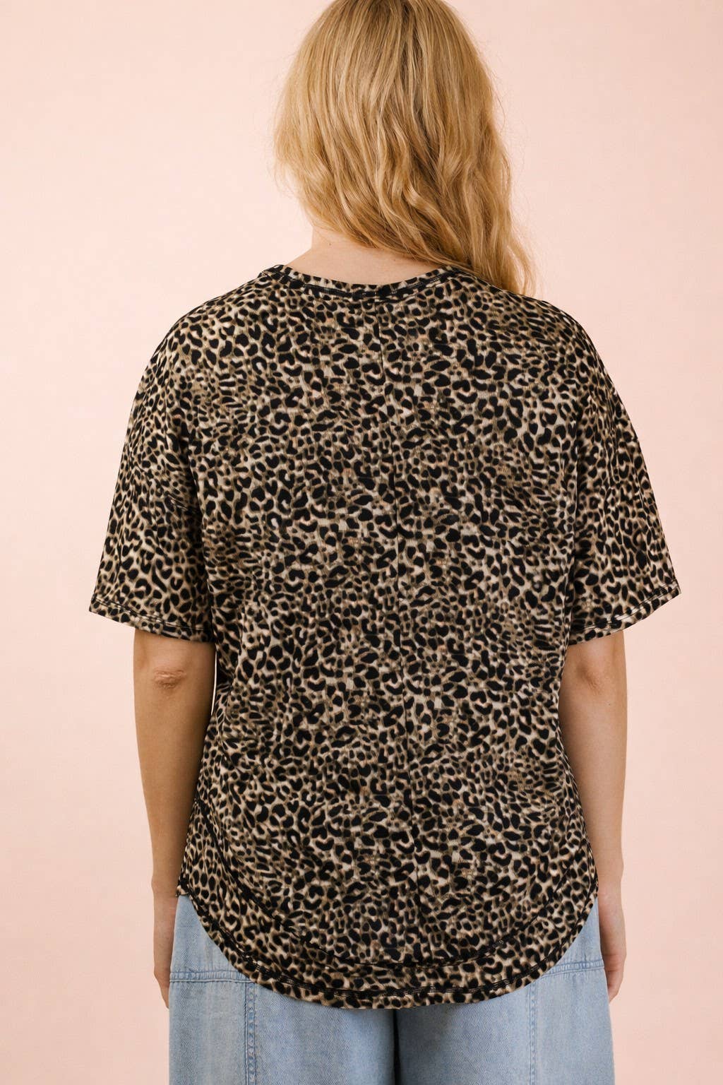 Oversized Leopard Printed Knit Top