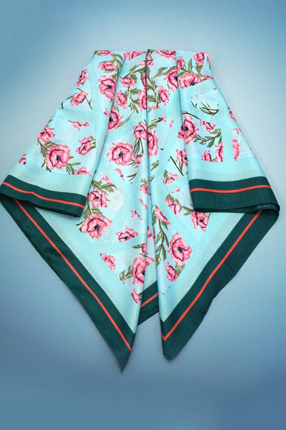 Oversized Floral Print Bandana Scarves