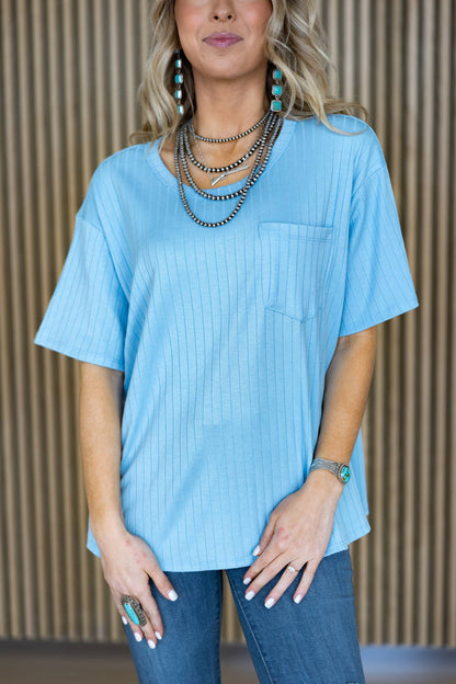 Ribbed Boyfriend Style Oversized Top