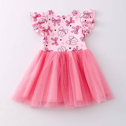 Coquette Bow Tutu Girls Dress