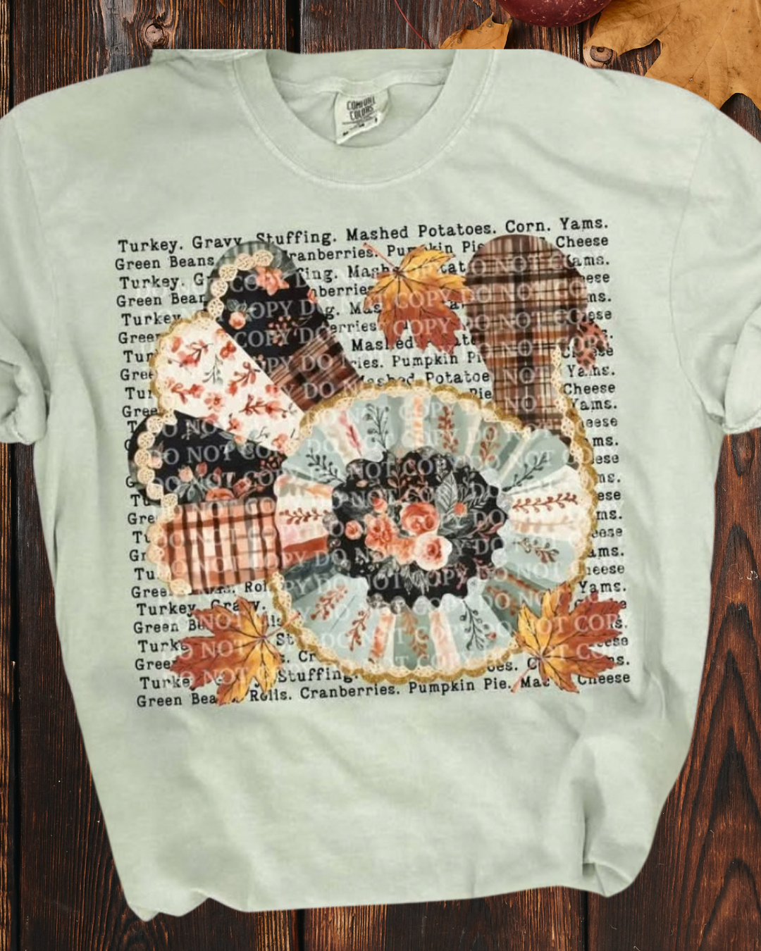 Turkey Patchwork - Comfort Colors Tee (Pre-order)