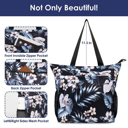 WANDF Water-resistant Beach Shoulder Tote Bag for Women