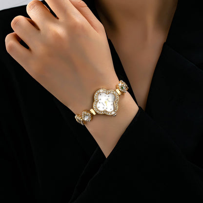 Clover Crystal Band Watch