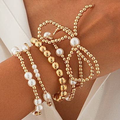 Multi Layer Bow Bracelet Stack