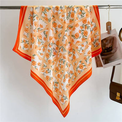 Oversized Floral Print Bandana Scarves