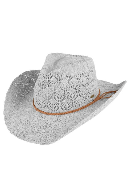 C.C Horseshoe Lace Knitting Cowboy Hat