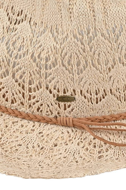 C.C Horseshoe Lace Knitting Cowboy Hat