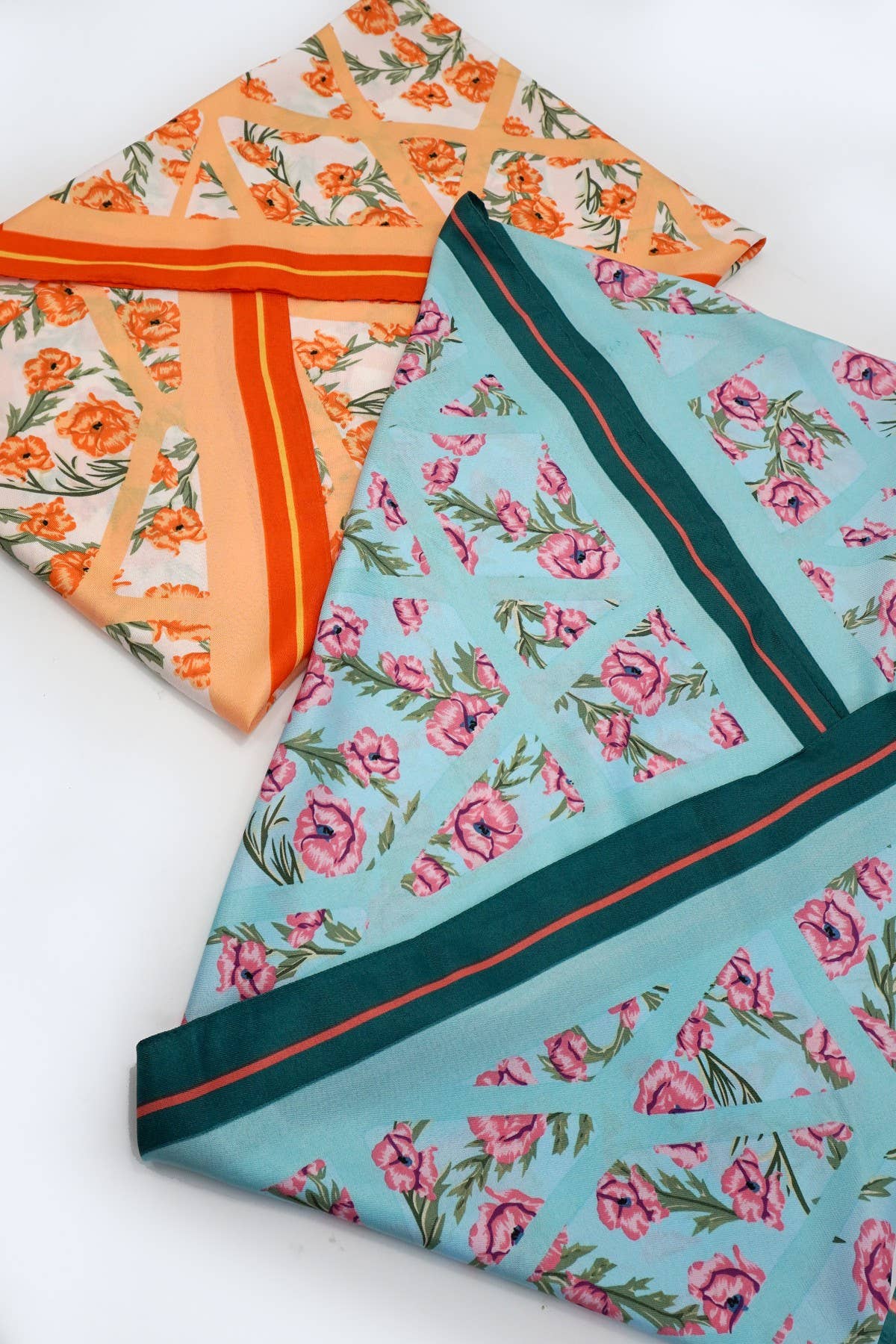 Oversized Floral Print Bandana Scarves