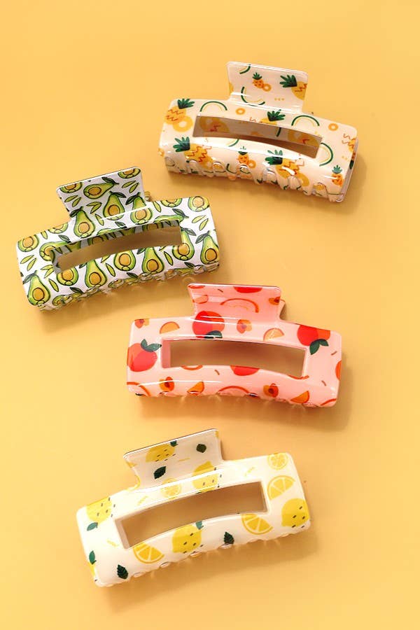 FRUITS RECTANGLE HAIR CLAW CLIPS | 40H805
