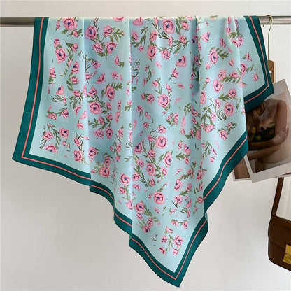 Oversized Floral Print Bandana Scarves