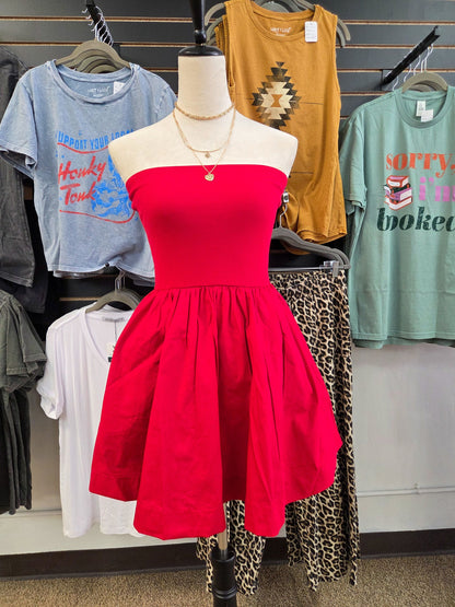 Zenana Ruby Red Mini Party Dress