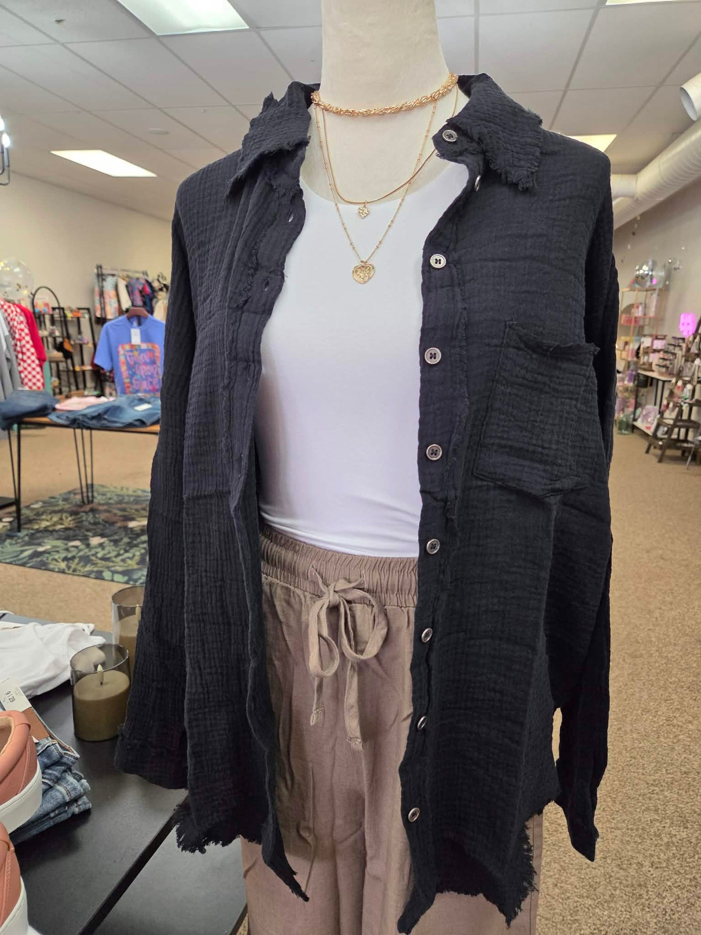 Double Gauze Oversized Shirt