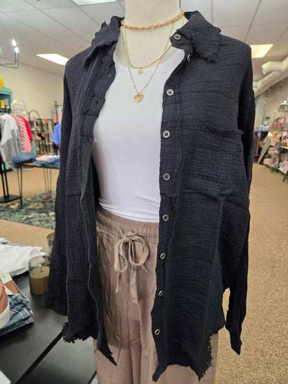 Double Gauze Oversized Shirt