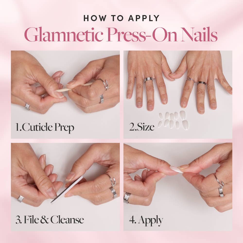 Peach Coral Press-On Nails | Short Round Solid Nail