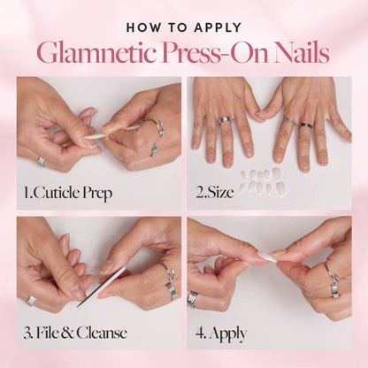 Peach Coral Press-On Nails | Short Round Solid Nail