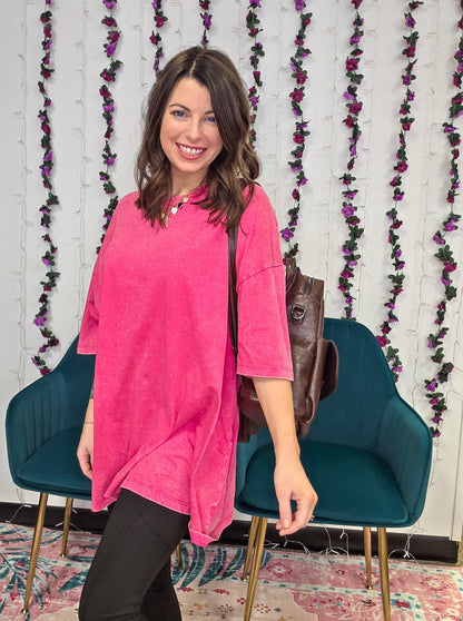 Zenana Oversized Boyfriend Cotton Tee | Plus