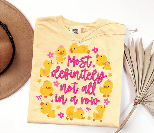 Ducks Most Definitely Not All in a Row