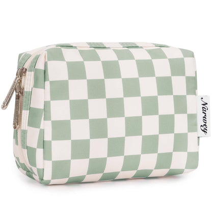 Checkered Makeup Bag Travel Cosmetic Bag Organizer Toiletry