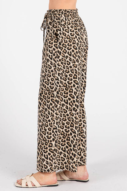 Sewn and Seen Leopard Print Wide Leg Pants