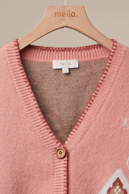 Mello - Christmas Cabin Knit Cardigan
