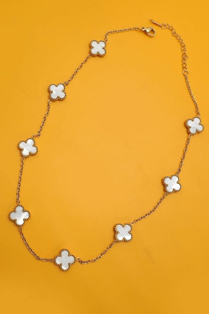 18K STAINLESS STEEL TARNISH FREE CLOVER NECKLACE | 40NK9470