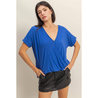 Short Sleeve Surplice Top