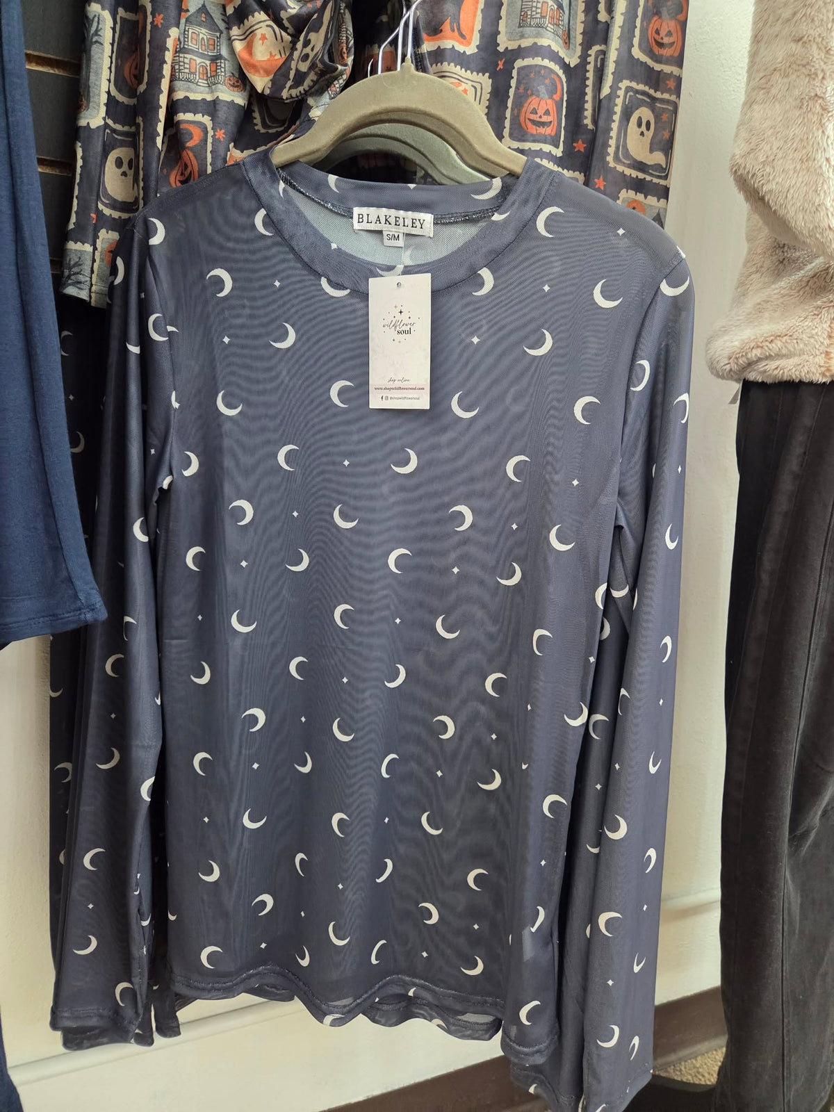 Blakely - Mesh Long Sleeve Moons