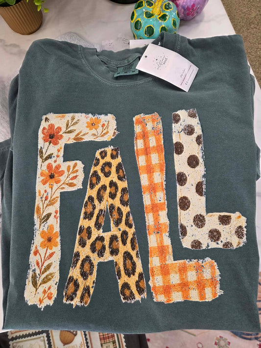 FALL - Moss Green Graphic Tee (Pre-order)