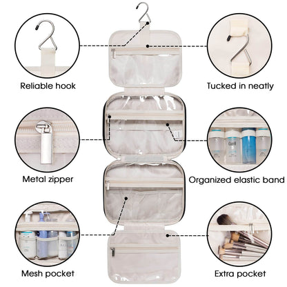 Narwey Hanging Toiletry Bag for Women Travel Makeup Bag