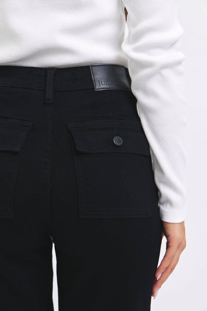 High Waisted Cargo Cuffed Jogger