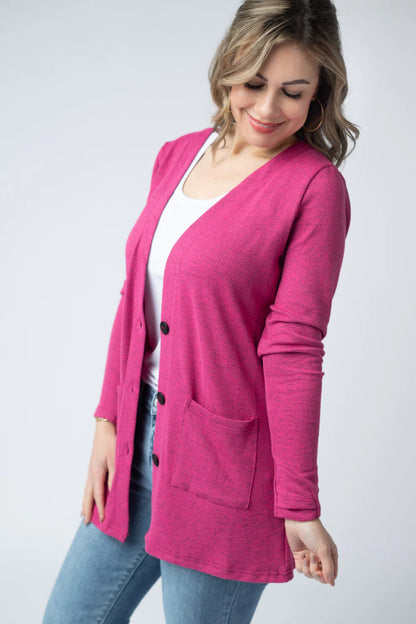 Michelle Mae Cori Cardigan Hot Pink
