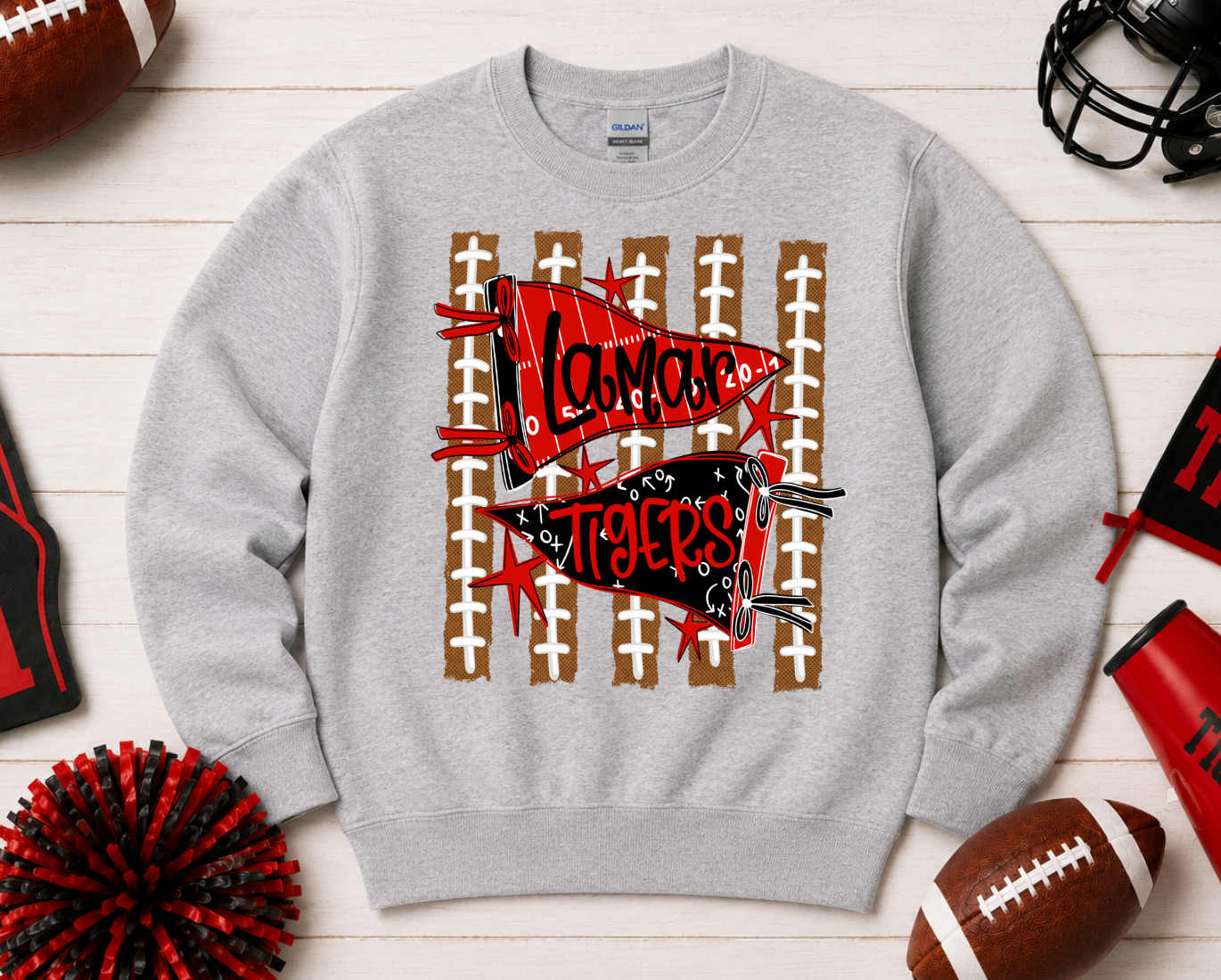 Lamar Tigers Flags Sweatshirts - Gildan (Pre-order)