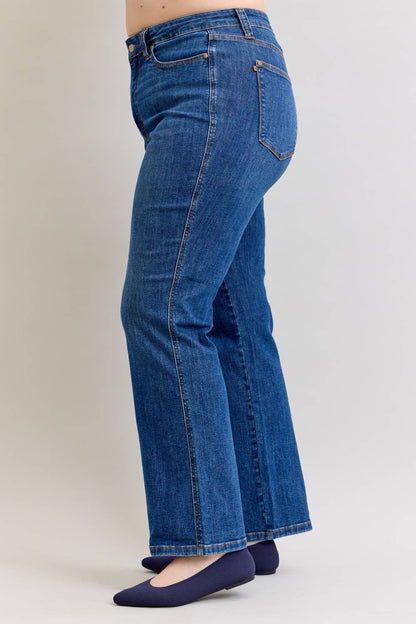 Judy Blue Tummy Control Straight Jeans - Curvy