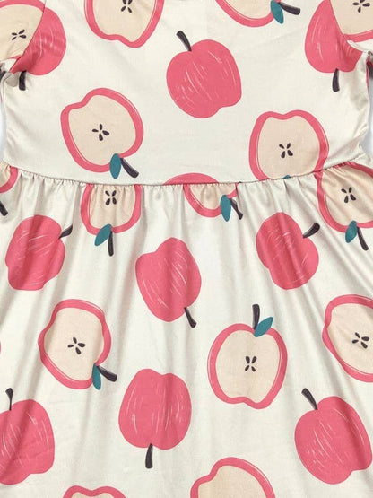 Plaid Apple Girls Dress