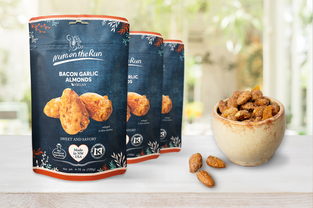 Bacon and Garlic Almonds (Vegan)
