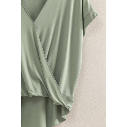Short Sleeve Surplice Top