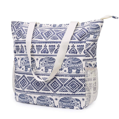 WANDF Water-resistant Beach Shoulder Tote Bag for Women