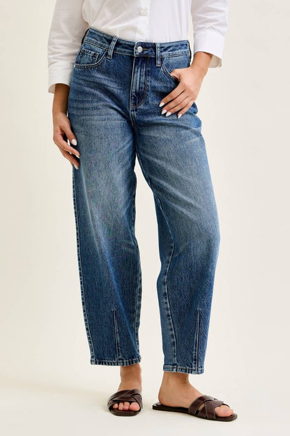Judy Blue High Waisted Rigid Magic Barrel w/ Dart Detailing