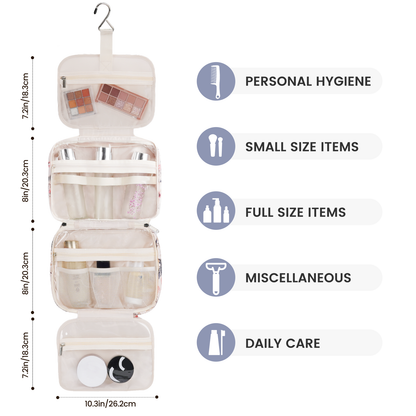 Narwey Hanging Toiletry Bag for Women Travel Makeup Bag