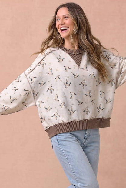 Haptics - Duck Camo Exposed Seam Sweatshirt
