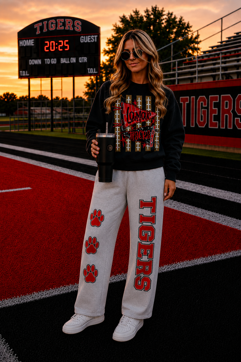 Lamar Tigers Sweatpants Straight Leg Grey (Pre-order)