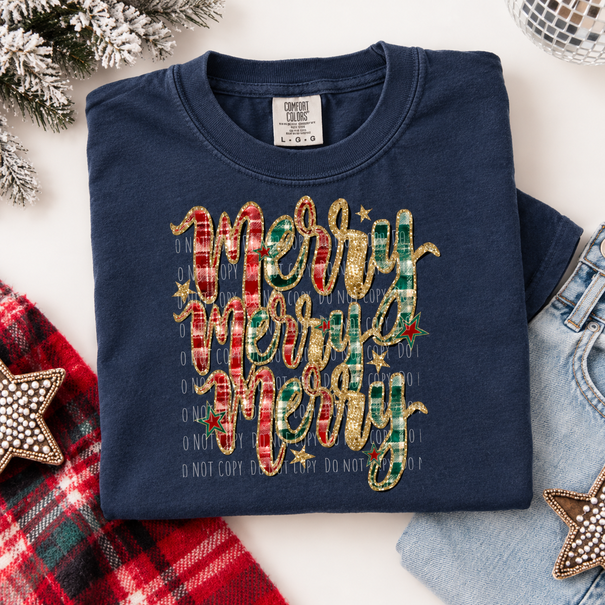 Merry Merry Merry - Comfort Colors Graphic Tee (Pre-order)