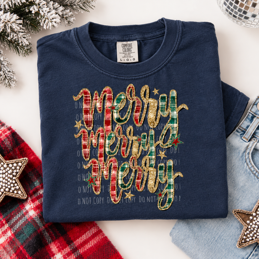 Merry Merry Merry - Comfort Colors Graphic Tee (Pre-order)