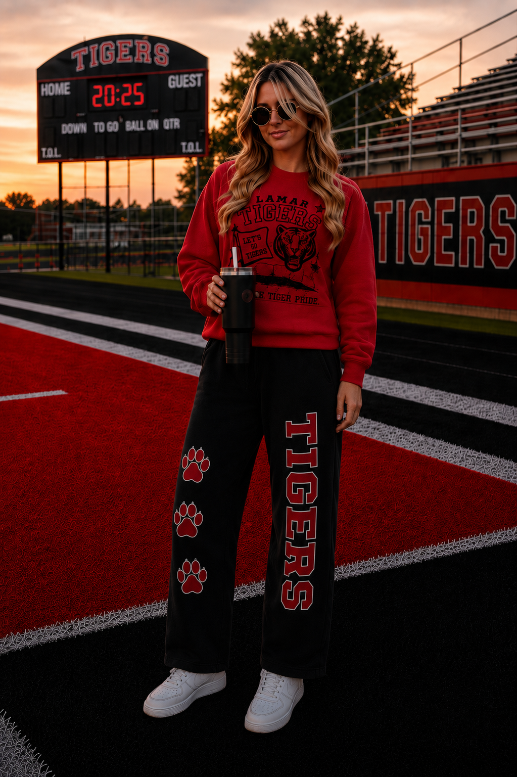 Lamar Tigers Black Sweatpants Straight Leg (Pre-order)