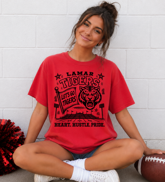 Lamar Tigers Team Spirit - Comfort Colors Tee (Pre-order)