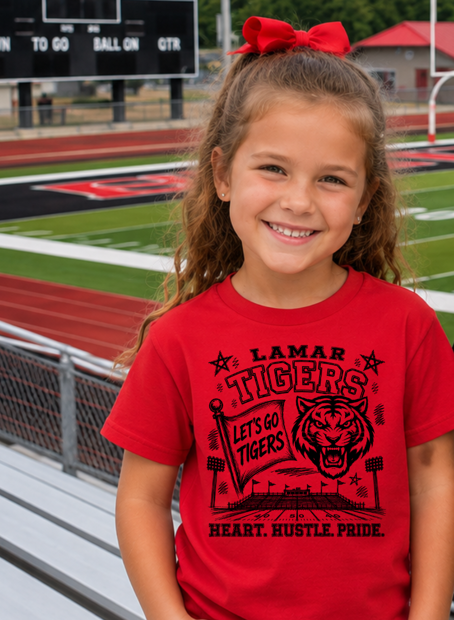 Youth - Lamar Tigers Team Spirit Gildan Tee (Pre-order)